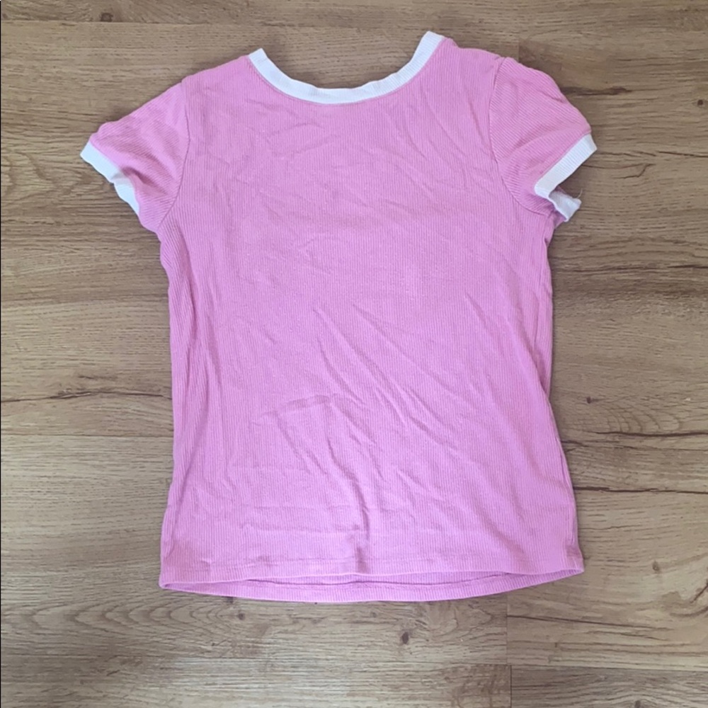 Pink and white shirt